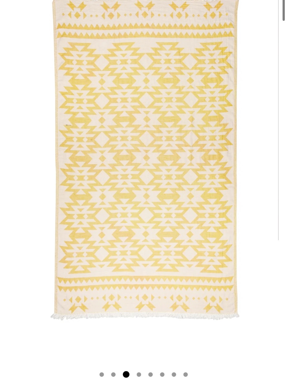 Neutral & Yellow Geometric Turkish-Style Towel - Tofino towel company